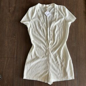 Free People Intimately Waffle Sleep Romper